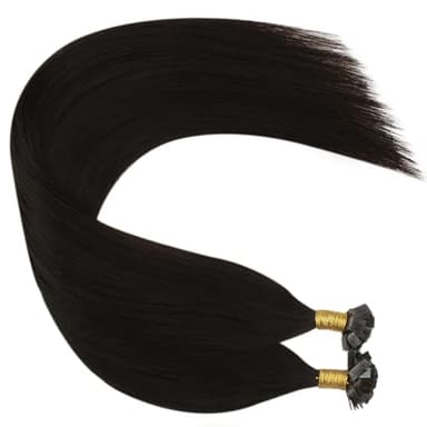 Ugeat 24 Inch Flat Tip Hair Extensions Human Hair Dark Brown Ktips Hair Extensions for Long Brown Keratin Flat Tips for Office Add Length 50G 50S Long Hairstyles for Women #2 - Image 9