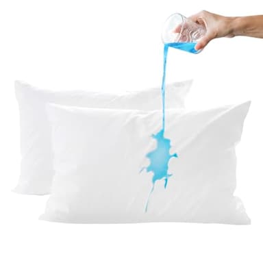 Fairpeak Waterproof Pillow Protector – Queen Size 4 Pack Pillow Covers with Hidden Zipper, TPU Coating, Oeko-TEX Certified Polyester, Machine Washable, Wrinkle & Shrink Resistant - Image 1