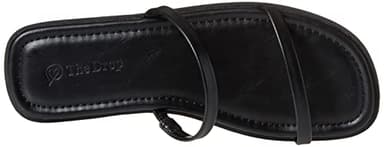 The Drop Women's Paris Square Toe Two Strap Flat Sandal, Black, 7 - Image 5