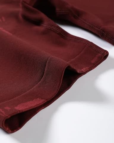 AUROLA Serpent Seamless Scrunch Workout Shorts for Women,Tummy Control Squat Proof Ribbed Thick Active Gym Short,Burgundy,XL - Image 6