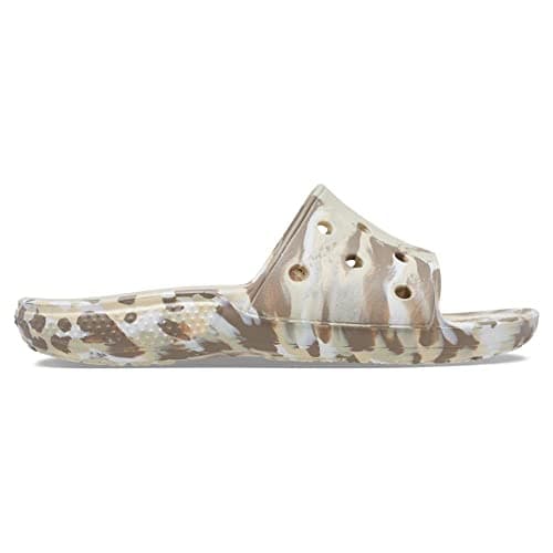 Crocs Unisex-Adult Classic Tie Dye Slides, Bone/Multi, 2 Men/4 Women - Image 1
