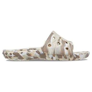 Crocs Unisex-Adult Classic Tie Dye Slides, Bone/Multi, 2 Men/4 Women - Image 1