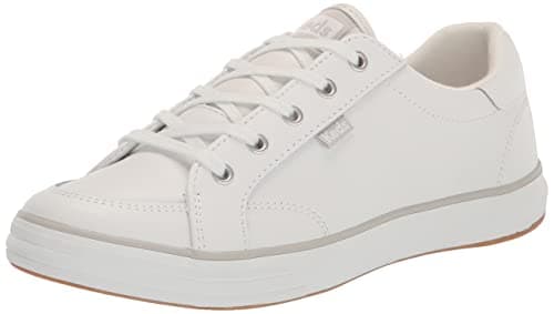 Keds Center 3 Lace Up, Sneaker Womens, White Leather, 8.5 Medium - Image 1