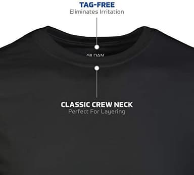 Gildan Men's Crew T-Shirts, Multipack, Style G1100, Black (6-Pack), Medium - Image 5