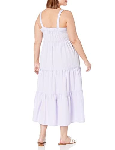The Drop Women's Britt Tiered Maxi Tent Dress, Dusty Purple, M - Image 5