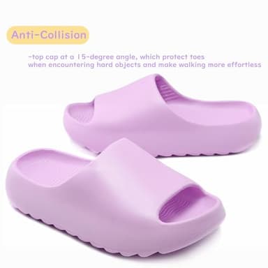 JUYETOA Cloud Slides for Women Men Kids, Pillow Slippers Comfy Non-Slip Soft Waterproof Bathroom Shower Shoes, Cushioned Thick Sole Sandals for Indoor and Outdoor - Image 3