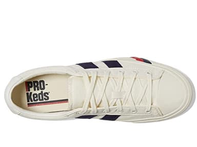 PRO-Keds Men's Royal Plus Lace Up Fashion Sneaker, White/Navy Canvas, 4.5 - Image 2