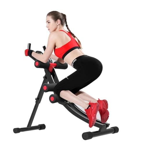 Fitlaya Fitness Core & Abdominal Trainers AB Workout Machine Home Gym Strength Training Ab Cruncher Foldable Fitness Equipment (red01) - Image 1