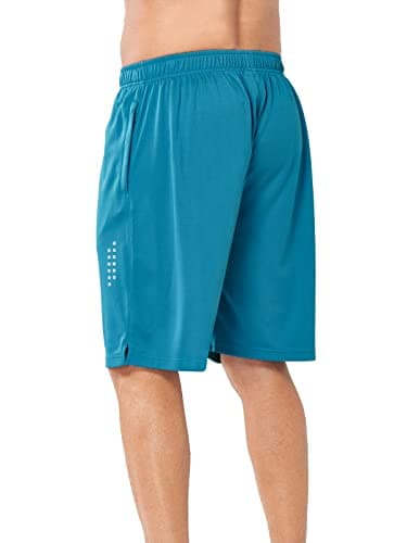 NORTHYARD Men's 10" Athletic Basketball Shorts Workout Gym Quick Dry Lightweight Mesh Training Shorts for Men Exercise Lakeblue - Image 3