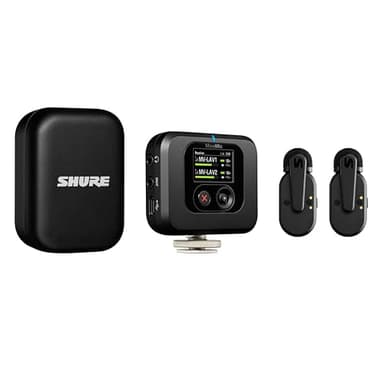Shure MoveMic Two Kit - Pro Wireless Lavalier Microphones with Camera Receiver for DSLRs, iPhone, Android, Mac & PC, 2 Bluetooth Mini Mics, 24 Hours Charge, IPX4, Portable Clip Lavs (MV-Two-KIT-Z7) - Image 1