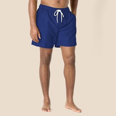 Amazon Essentials Men's 7" Swim Trunks with Mesh Lining, Pockets, Drawstring Closure, Navy, Large - Image 7