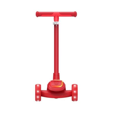 Jetson Halos Three-Wheel Light Up Kick Scooter, Light up Stem & Wheels, Height Adjustable Handlebar, Rear Brake, Ages 3+, JHALOS-RED - Image 2