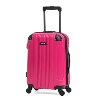 Kenneth Cole REACTION Out of Bounds Lightweight Hardshell 4-Wheel Spinner Luggage, Magenta, 20-Inch Carry On - Image 1
