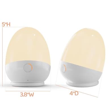 ZUZUKID Touch Egg Night Light for Baby Nursery, Rechargeable Portable Kids Nightlight Lamp with 1-6H Feeding Timer, 3 Color Temperatures Dimmable, Ideal for New Moms of Toddlers - Image 8