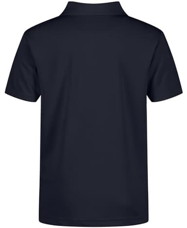Nautica Boys' School Uniform Short Sleeve Polo Shirt, Button Closure, Moisture Wicking Performance Material, Navy, 14-16 Husky - Image 2