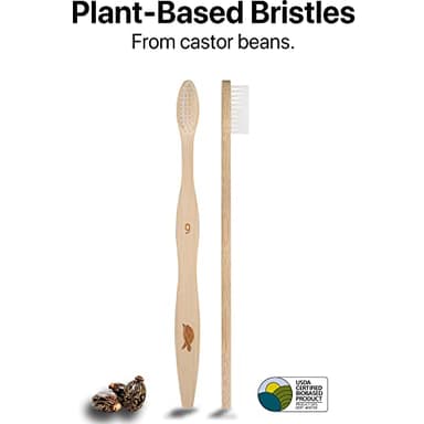 Sea Turtle Plant-Based Bristles, Soft Bamboo Toothbrushes, Individually Sealed (10 Pack) - Image 2