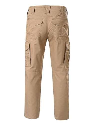CNBQDD Work Pants for Men Construction Ripstop Cargo Tactical Pants Waterproof Lightweight Hiking Outdoor Pants with Pockets Khaki 44Wx34L - Image 6