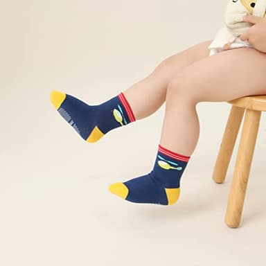 Aroveea Non Slip Grip Ankle Baby Socks 12 Pack for Toddler Boys and Girls Kids,Infant Cute Cotton Baby Socks - Image 5