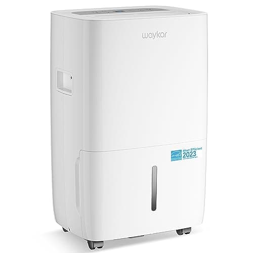 Waykar 120 Pints Energy Star Dehumidifier for Spaces up to 6,000 Sq. Ft at Home, in Basements and Large Rooms with Drain Hose and 1.14 Gallons Water Tank - Image 1