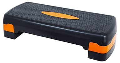 Fitvids Adjustable Workout Aerobic Stepper Step Platform Trainer, 27-Inch, Black/Orange - Image 1