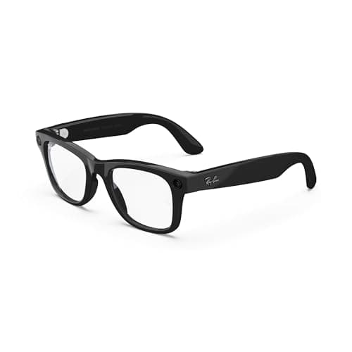 Meta Ray-Ban Smart Glasses, Wayfarer, Shiny Black/Clear, Regular - Image 1
