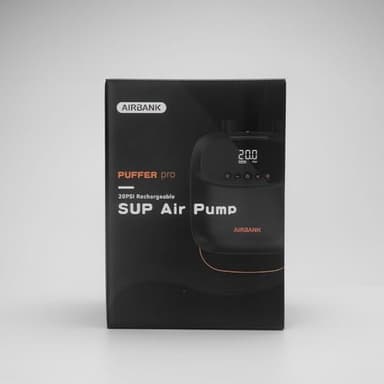 AIRBANK Paddle Board Pump Electric 20PSI The Puffer Pro, Portable SUP Pump, Dual-Stage Inflation & Auto-Off Air Pump for Stand up Paddle Boards, Kayak, Inflatables, Boats, Tent, Mattress, Kite Wings - Image 8