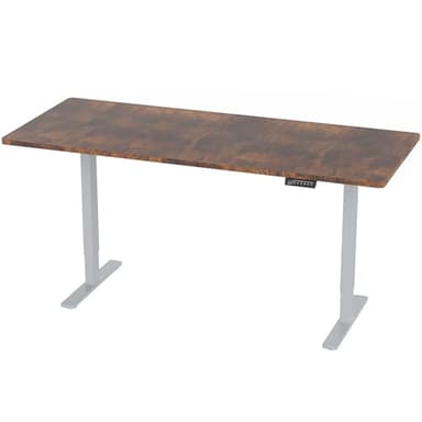 VIVO Electric 71 x 30 in Rustic Standing Desk, Memory Height Adjustment, 1B Series, Vintage Brown Top Gray Frame, DESK-KIT-1G7N - Image 9