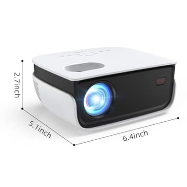 Mini Projector, NICPOW Portable Outdoor Movie Projector with Tripod, 1080P and 200" Supported Small Projector Compatible with TV Stick, Phone, PS5, HDMI, USB for Home, Bedroom, Gaming, Outdoor Use - Image 7