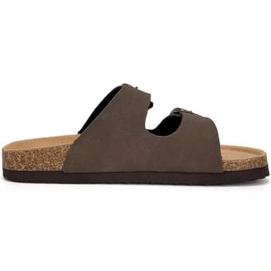 Torotto Kids Sandals Boys Girls Slide Summer Non-slip Cork Glitter Toddler Slippers with Adjustable Straps for Indoor & Outdoor(Dark brown-36) - Image 2