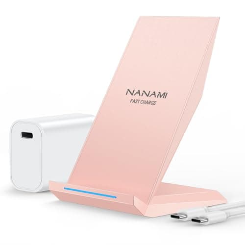 Wireless Charger with USB C Phone Charger, Qi Certified Charging Stand with 20W PD Adapter Compatible with iPhone 16/15/14/13/12, Phone Charging Dock for Samsung Galaxy S25/S24/S23/S22/S21/Note 20 - Image 1