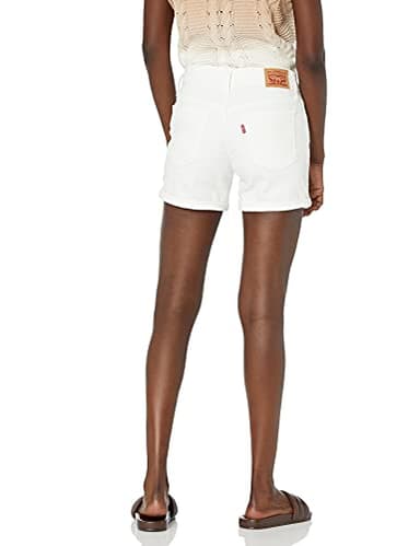 Levi's Womens Mid Length (Also Available In Plus) Denim Shorts, Chalk White, 27 US - Image 2