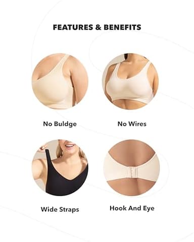 SHAPERMINT Bras for Women - Bras for Women no Underwire, Bralettes for Women with Support, Wireless Plus Size Bra - Image 5