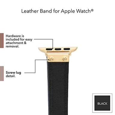 Anne Klein Leather Fashion Band for Apple Watch Secure, Adjustable, Apple Watch Band Replacement, Fits Most Wrists - Image 6