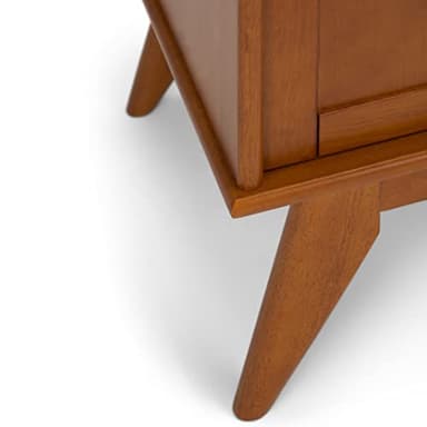 SIMPLIHOME Draper SOLID HARDWOOD 60 Inch Wide Mid Century Modern TV Media Stand in Teak Brown For TVs up to 65 Inches, For the Living Room and Entertainment Center - Image 10