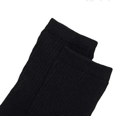 Fitliva Work Socks for Steel Toe Boots Men Size 13-15 Cushioned Cotton Crew Socks 6 Pack Black - Image 5