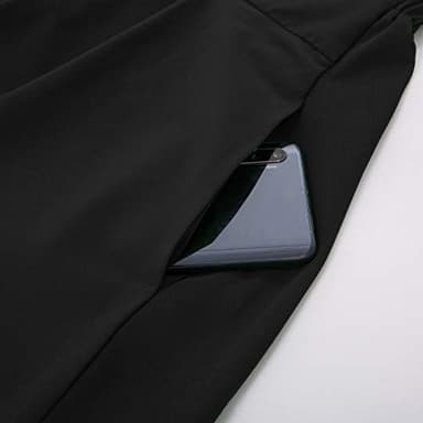 Belle Poque Womens Elastic Waist Black A-line Skirt with Pocket,Medium - Image 6