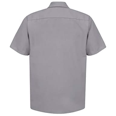 Red Kap Men's Standard Industrial Work Shirt, Regular Fit, Short Sleeve, Silver Grey, X-Large - Image 2