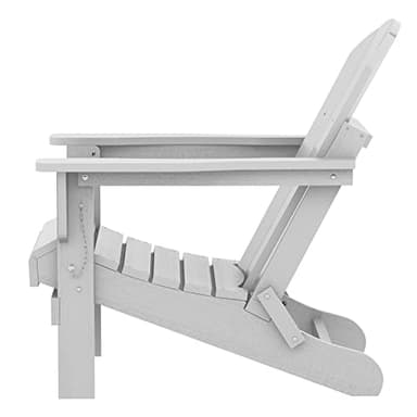 SERWALL Foldable Adirondack Chair Set of 2 for Patio Garden Outdoors Fire Pit-Space Grey - Image 8