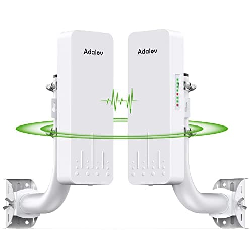 Adalov Wireless Bridge, 3KM 5.8G Point to Point Outdoor CPE, Long Range WiFi Bridges for PtP/PtMP with 14DBi High Gain Antenna for Network Sharing,Network Extend,Starlink Network Extend (CPE660) - Image 1
