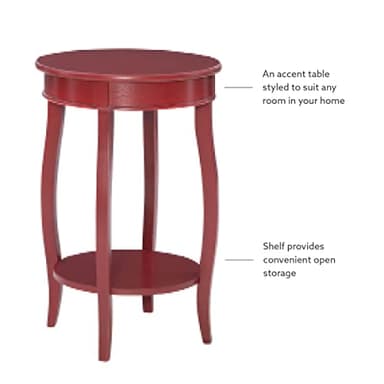 Powell Furniture Powell Round Shelf, Red Table - Image 6
