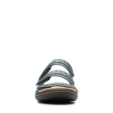 Clarks Collection Women's Laurieann Cove flats-sandals, Blue Grey Leather, 9 Medium US - Image 4