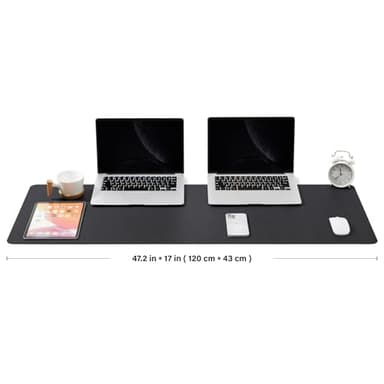 Large Cork Desk Mat - 47.2"x 17" Desk Pad for Office and Home - Ideal for Large Mouse Pad and Desk Mats on Top of Desks(Black) - Image 2