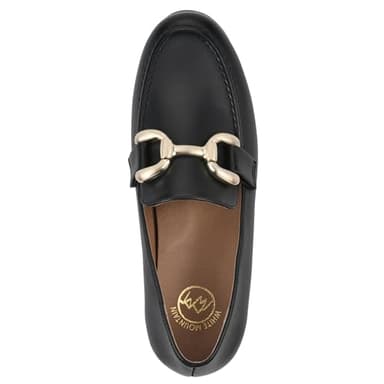 WHITE MOUNTAIN Women's Cassino Moc Toe Loafer, Black/Leather, 6 M - Image 6