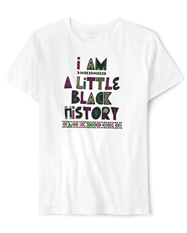 The Children's Place Unisex Adult Short Sleeve Graphic T-Shirt, Black History- Adult, Medium US - Image 1
