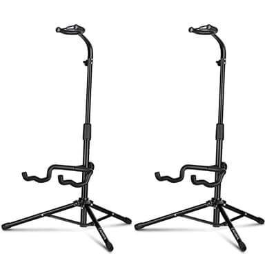 CAHAYA Universal Floor Guitar Stand - Folding Stands with Neck Holder for Acoustic, Electric, Classical & Bass Guitars - 2Pack CY0287 - Image 1
