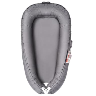 Baby Lounger, Infant Nest Cover, Newborn Lounger Cover Co Sleeper for Baby 0-24 Months, 100% Cotton Breathable Cosleeper for Baby in Bed, Soft Baby Essentials Gifts, Machine Washable (Gray) - Image 1