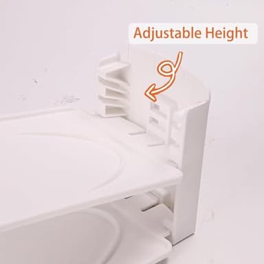 Uni HIMO Shoe Slots Organizer, Clear Shoe Stacker, Adjustable Level Shoe Rack,Storage Space Saver for Sneakers Display (white, 20Pack) - Image 5