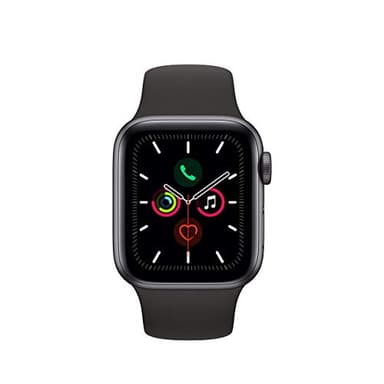 Apple Watch Series 5 (GPS, 40MM) - Space Gray Aluminum Case with Black Sport Band (Renewed) - Image 2