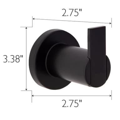 Design House 582676 Eastport Contemporary Robe Hook for Bathroom Bedroom Closet or Kitchen Matte Black - Image 2