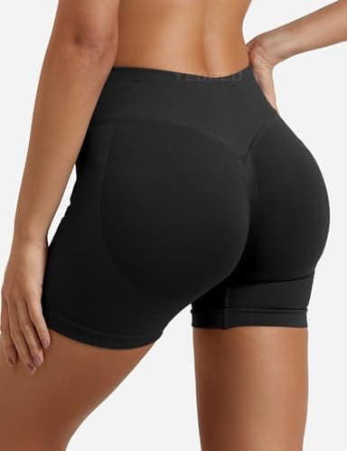 YEOREO SoftHue Women Workout Gym Impact Shorts Scrunch Butt Lifting 2.5"/3.6"/4.5"/6" Shorts Black S - Image 3